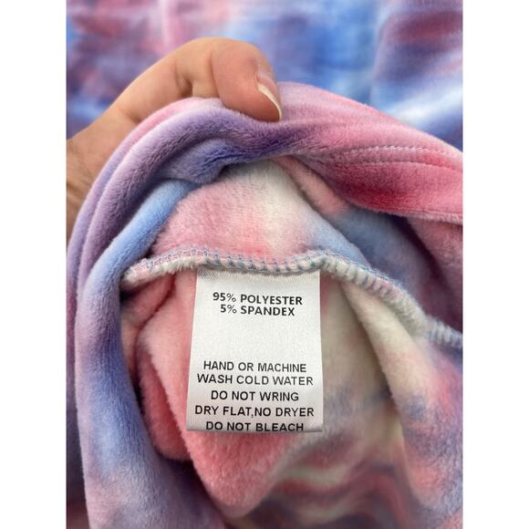 Fashion Nova Dress Womens 1X Light Mood Velour Mini Blue Combo Tie Dye NWT - Picture 8 of 9